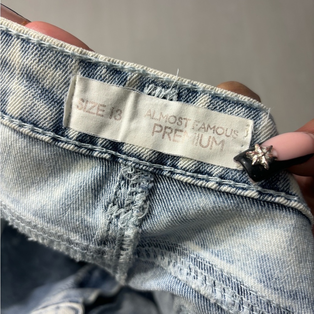 Distressed Acid Washed Ombré Bleach Jeans